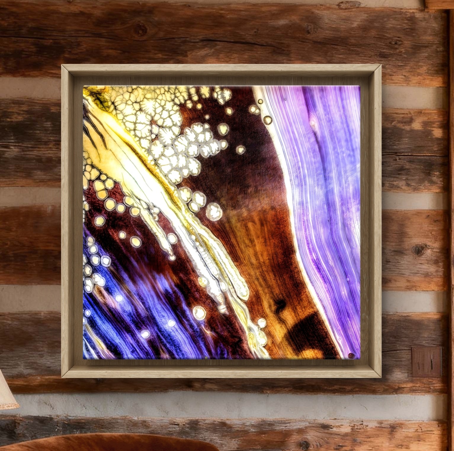 Crystals in Rebellion II - pour painting by Chris Broussard